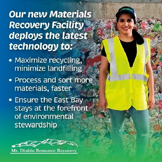 MRRR Employee in safety vest with caption about recycling